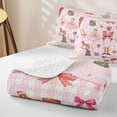thumbnail image 4 of Erosebridal Vintage Xmas Nutcracker Bed Spread Queen, Ballet Princess Queen Coverlet Set, Pink, 3 Pieces, 1 Quilt and 2 Pillowcases, 4 of 7