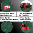 thumbnail image 4 of 65-inch Christmas Tree Storage Bag - Dustproof & Waterproof Green Storage Cover with Reinforced Handles, ID Card Slot and Two-Way Zipper for Artificial Trees Green, 4 of 4