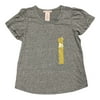 Philosophy Women's Flutter Sleeve Scoop Neck Shirt (Grey Heather, XL)