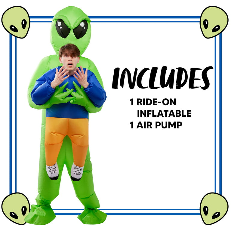 Spooktacular Creations Alien Inflatable Costume for Adult, Funny Kidnapping  Inflatable Costumes, Alien Air Blow Up Costumes