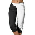 thumbnail image 1 of Timegard Capri Pants for Women Elastic Waist Gradient Color Comfy Casual Cropped Workout Trousers, 1 of 6