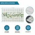 thumbnail image 6 of Eucalyptus Leaves Placemats Set of 4, Green Plaid Farmhouse Watercolor Placemats for Dining Table, Place Mats for Kitchen Tabletop, Waterproof Wipeable Dining Table Mats Set, 6 of 9
