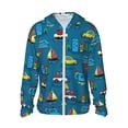 thumbnail image 1 of Vsdgher Transportations avec Imprimé Bâtiments Sweat à Capuche Adulte pour Hommes Femmes, Manches Longues Protection Solaire Chemises de Pêche pour Course Natation-Moyen, 1 of 7
