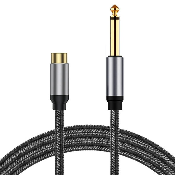 Cable Interconexión Audio TS 1/4 Pulgadas A RCA Adaptador 6 35mm 1/2/3 M