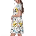 thumbnail image 2 of Naloa Construction tools Print Womens Summer A-Line Dress with Pockets,Short Sleeve Dresses,Flowy Beach Swing Dress for Vacation Travel, 2 of 6
