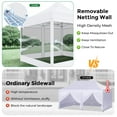 thumbnail image 4 of HOTEEL 10x10 Heavy Duty Canopy Tent, Pop up Canopies with Netting Screened ,Waterproof Ez up Canopy with Sidewalls, Outdoor Instant Party Tent for Backyard,White, 4 of 9