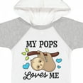 thumbnail image 4 of Inktastic My Pops Loves Me with Sloth and Hearts Boys or Girls Baby Bodysuit, 4 of 5