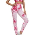 thumbnail image 3 of MGDXOX High Waist Yoga Pants Tummy Control Workout Running Yoga Leggings for Women Gym Lounge Soft Yoga Pants Active Leggings Hot Pink L, 3 of 6