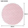 thumbnail image 6 of Pink and White Checkerboard Pattern Round Tablecloth 60"x60",Wrinkle Wipeable Table Cloth for Kitchen Dining Room Picnic Patio Party, 6 of 6