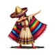 thumbnail image 2 of Camiseta divertida de verano con poncho mexicano, sombrero y Cinco de Mayo para niña, tallas S-XXXXXL, 100 % algodón, cuello redondo, para hombre y mujer, 2 of 7