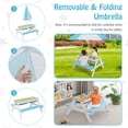 thumbnail image 6 of Costway 3-in-1 Kids Picnic Table Wooden Outdoor Sand & Water Table with Umbrella Play Boxes Blue, 6 of 9