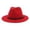 Red, variant on Pandaie Classic Short Brim Fedora Hat for Men Women Belt Band Panama Fall Winter Retro Unisex Hat