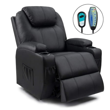 Walnew Recliner Chair Power Lift Massage Heating Function Recliner Single Living Room Sofa Seat with Huge Headrest and Thick Armrest , (Best Power Lift Chairs)