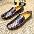 thumbnail image 5 of Men's Casual Loafers Slip On Leather Shoes Lightweight Driving Shoes Moccasins Classic Penny Loafer Flats Boat Shoes Big Size, 5 of 10