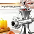 thumbnail image 4 of Suction Cup Type Manual Meat Grinder, Silver Meat Mincing Machine Aluminum Alloy Sausage Filling Machine for Home Kitchen, 4 of 5