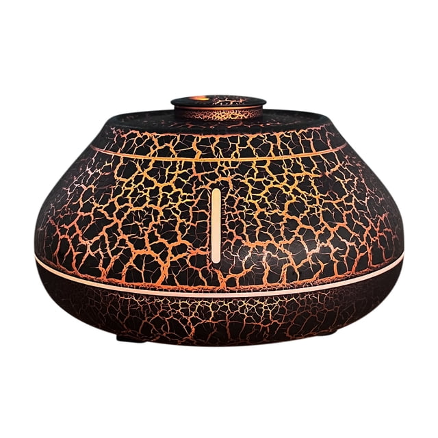 Humidificateur Diffuseur d'Huile, Machine d'Aromathérapie à Flamme Simulée Colorée Humidificateur de Bureau Machine Diffuseur Domestique, Diffuseur d'Aromathérapie Huiles