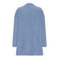 thumbnail image 5 of AherBiu Pajama Tops for Women Fleece Crewneck Sweatshirt Mid-Long Fuzzy Plush Sleepwear Pullover Tops, 5 of 6