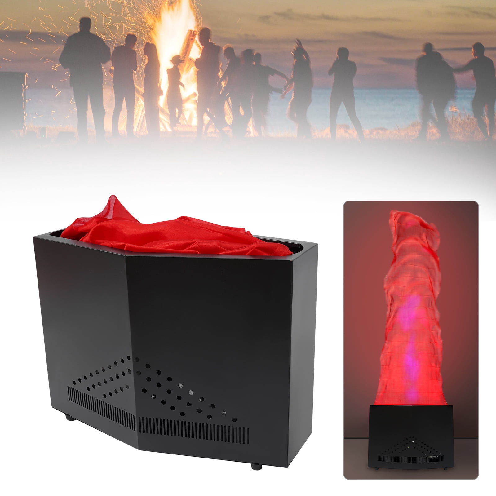 1 PCS 24 LED Red + Blue Fake Flame Light Stage Show Fire Flame Lighting Disco, Decoration for Nightclubs, Mobile DJs, Stage Productions, Schools, Backyard Parties