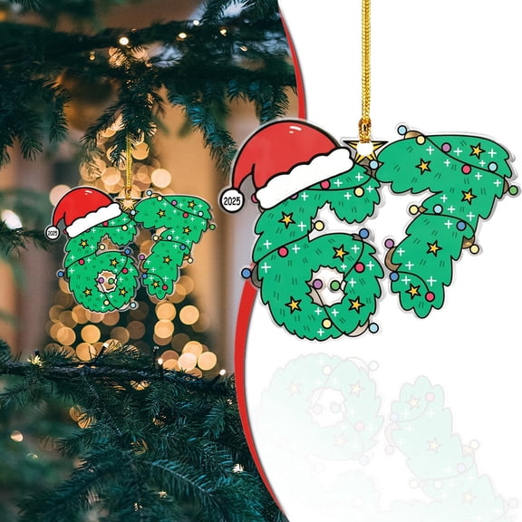 67 Ornament，67 Christmas Ornament - Funny 67 Ornament Decor, Multi-Purpose For Xmas Tree & Birthday Decorations, For Humor Lovers And Gift Givers