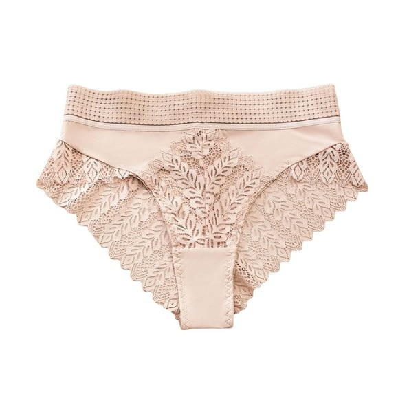 Ashirexll Ladies Underwear Panties, Plus Size Underwear for Women, Womens Large Size High Waist Thin Thong Lace Breathable Seamless Panties