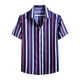 thumbnail image 1 of Camisas Para Hombre Manga Larga Hombres Verano Hawaii Tops tamaño Solapa Impreso Turndown Collar Casual Camisa de manga corta suelta Blusa (Blue, XL), 1 of 5
