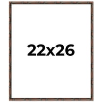 22x26 Frame Brown Bamboo with Dark Coffee/Walnut Finish | Solid Wood Picture Frame Width 0.75
