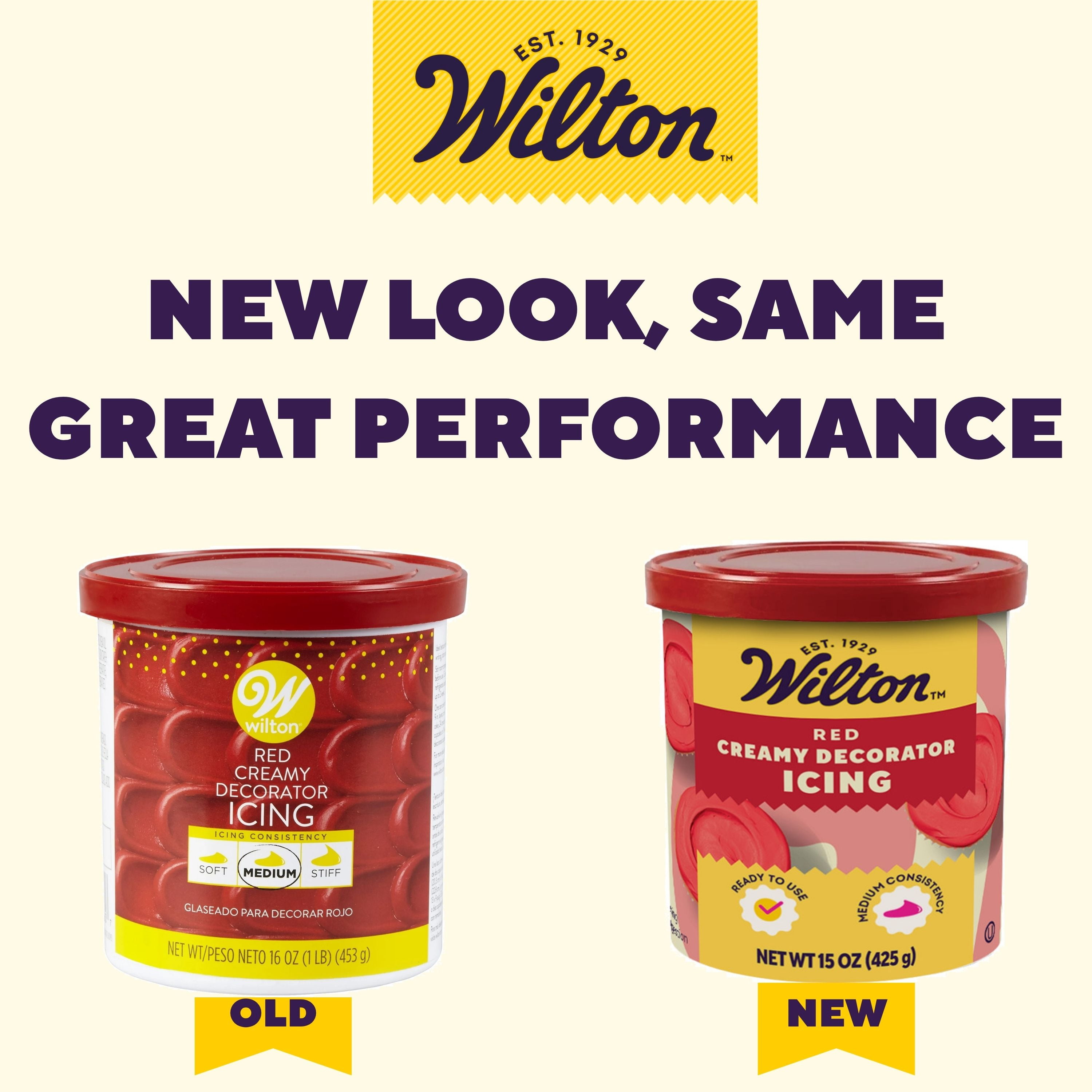 Wilton Red Buttercream Frosting, 1 Lb. Tub, Gluten-Free Ready-to-Use Medium Consistency