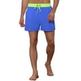 thumbnail image 5 of Unique Bargains Men's Summer Drawstring Waist Solid Color Swim Shorts 32 Blue, 5 of 5