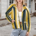 thumbnail image 3 of Jackets for Women Winter Coat Jackets Flannel Stand Collar Jacket(Abstract Wavy Yellow Blue Lines,Size:S-4XL), 3 of 7