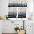 thumbnail image 3 of Natural Landscape Kitchen Curtains Valances and Tiers Set of 3 Pastoral Mountain Country Cloud Field Gradient Color Tier Curtains and Valance with Rod Pocket for Small Windows, 27.5"x24", 3 of 9