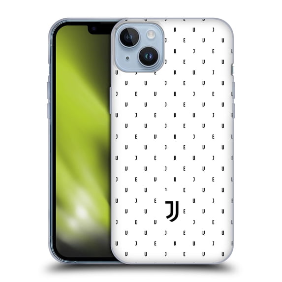 Head Case Designs Officially Licensed Juventus Football Club Lifestyle 2 White Logo Type Pattern Soft Gel Case Compatible with Apple iPhone 14 Plus