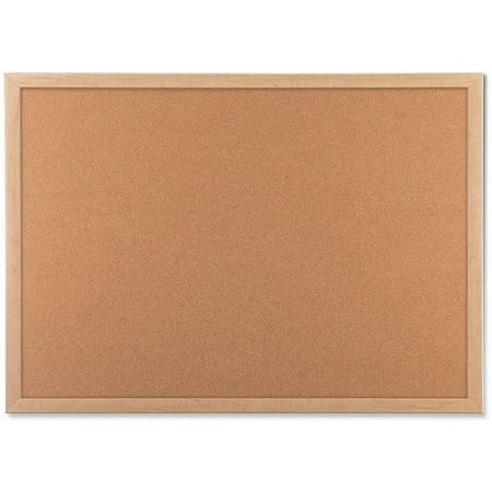 U Brands Cork Bulletin Board, 48 x 36 Inches, Birch MDF Frame