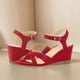 thumbnail image 5 of Zapatos de tacón de cuña con correa en el tobillo para mujer zapatos casuales de verano con punta abierta cómodos, 5 of 7
