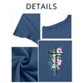 thumbnail image 6 of XCHQRTI Christian Shirts for Women Plus Graphic Blessed Girl Tees Jesus Religous Tops, 6 of 8