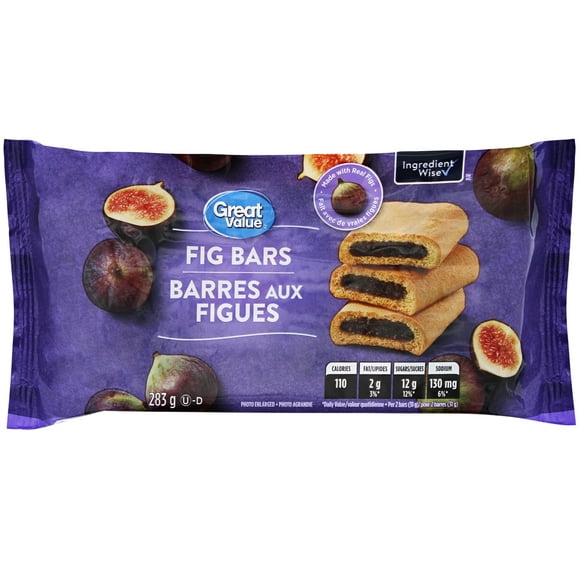 Barres aux figues Great Value 283&nbsp;g