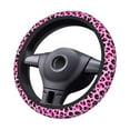thumbnail image 3 of DouZhe Pink Leopard Camouflage Prints Steering Wheel Cover, Universal 15 inch Anti-Slip Odorless Elastic Car Steering Wheels Cover for Women Men, 3 of 7
