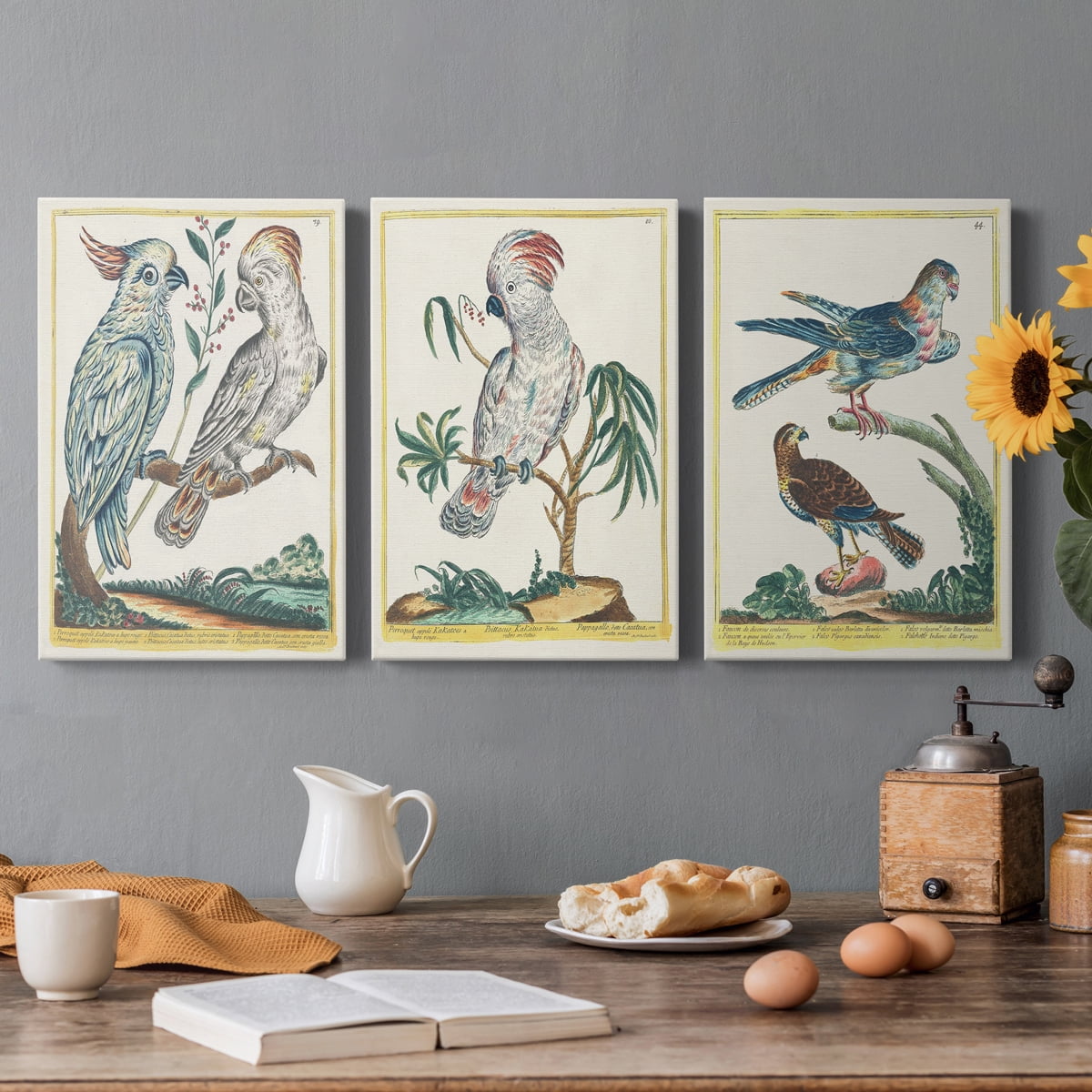 Pastel Birds I Premium Gallery Wrapped Canvas - Ready to Hang - 12 x 18 Each