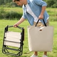 thumbnail image 4 of Bolsa de almacenamiento para sillas plegables para camping: bolsa de transporte extragrande de tela Oxford resistente para sillas de exterior, camas plegables y artículos de picnic., 4 of 6