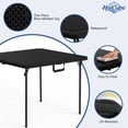 thumbnail image 4 of HaiCube 36-Inch Folding Table, Heavy Duty HDPE Portable Card Table, 300lb Capacity, No Assembly, Waterproof for Camping, Picnic, Party, Black, 4 of 8
