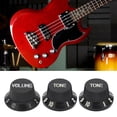 thumbnail image 4 of Guitar Control Knob, Easy Carry Guitar Tone Control Top Guitar Knob Set  For Beginner For Students Black,White, 4 of 8