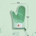 thumbnail image 2 of Shxx Green Left Handmicrowave Heat Insulation And Anti-scalding Silicone Gloves Thickened Kitchen Oven High Temperature Resistant Special Cartoon Glov, 2 of 4