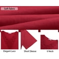 thumbnail image 6 of WellSize Women Plus Size Tops Dressy Lace V Neck Shirts Casaul Short Sleeve Tunic Blouses, 6 of 8