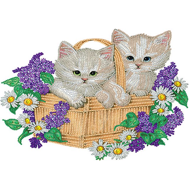 Diamond Painting 5D DIY Parcial Forma especial Taladro Flor Gato Decoración (YXC443)