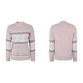 thumbnail image 4 of Women's Knitwear Christmas Snowflakes Half Turtleneck Christmas Sweater, Festive and Warm, Perfect for Holiday Parties and Winter Celebrations,Pink,M, 4 of 6