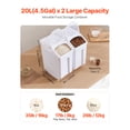 thumbnail image 2 of VEVOR 4.5Gal/20Lx2 Large Ingredient Storage Container Airtight Kitchen Flour Bin, 2 of 9