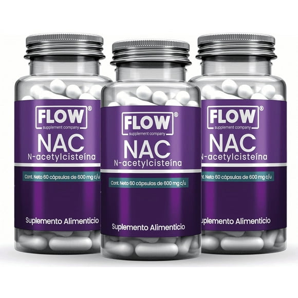 Capsulas FLOW 3 PACK NAC 60 de 600 mg