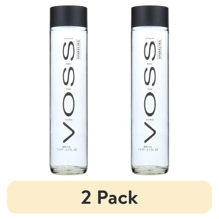 (2 pack) VOSS Artesian Water, 12.6 fl oz, Sparkling, No Artificial Flavors, Allergen-Free, Norway
