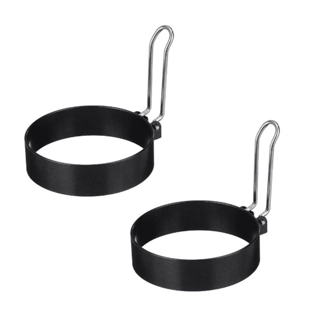 2 moldes redondos para hacer panqueques con forma de huevo, molde antiadherente para dar forma a los círculos, herramienta de cocina para freír McMuffin o dar forma a los huevos