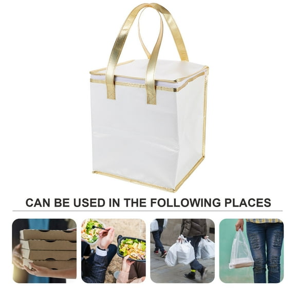 WHAMVOX Insulation Bags Portable Cake Cooler for Carry Food White