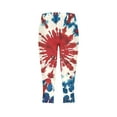 thumbnail image 4 of Independence Day Yoga Capris for Womens Plus Size Usa Flag Star Printed Patriotic Leggings High Waisted Put On Strech Sweatpant Athletic-Fit Tummy Control Gym Yoga Capris 2025 Summer, 4 of 5